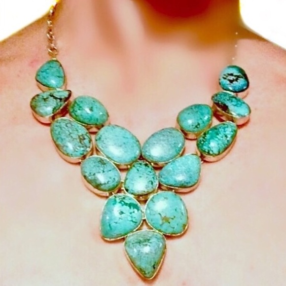 Jewelry - New Authentic Turquoise Necklace 925